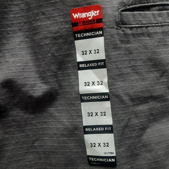 NWT Wrangler Charcoal RIGGS WORKWEAR Technician Relaxed Fit pants 32 X 32 - Picture 12 of 15